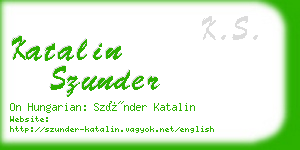 katalin szunder business card